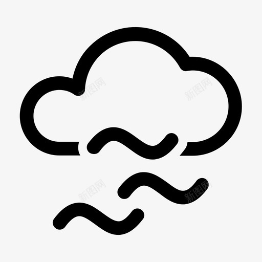 雾天空温度图标svg_新图网 https://ixintu.com 不清楚 夜间 天气 天气状况 天气要素 天气预报 天空 温度 雾