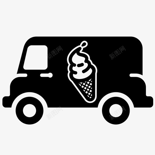 冰淇淋车冰淇淋点心冰淇淋卡车图标svg_新图网 https://ixintu.com 冰淇淋卡车 冰淇淋点心 冰淇淋车 夏季 旅行 糖果 车辆 运输方式