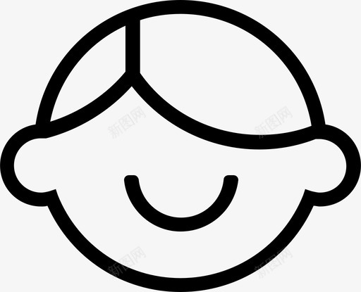 微笑男孩脸个性图标svg_新图网 https://ixintu.com 个性 咧嘴笑 微笑 快乐 情绪表达 男孩脸 表情 表情符号