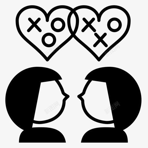 吻情侣平等图标svg_新图网 https://ixintu.com 吻 婚姻平等 平等 心 情人节 情侣 拥抱和亲吻