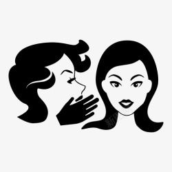 秘密耳语八卦谣言耳语图标高清图片