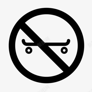 禁止滑板街道运动图标图标