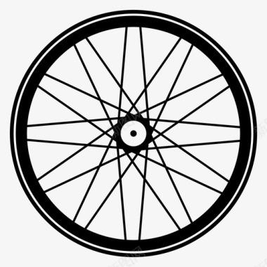 自行车轮子辐条图标图标