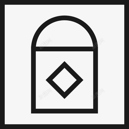 锁方形简单图标svg_新图网 https://ixintu.com mnml图标集 方形 现代 简单 简洁 简约 简约图标 轮廓 锁