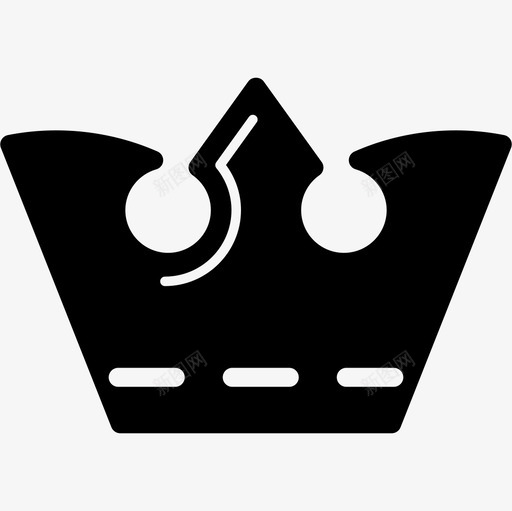 皇冠轮廓与白色细节皇冠图标svg_新图网 https://ixintu.com 皇冠 皇冠轮廓与白色细节