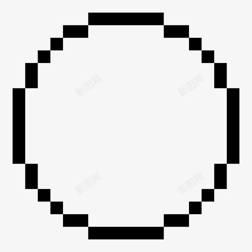 圆形光栅图像像素图标svg_新图网 https://ixintu.com 像素 像素化 像素艺术 光栅图像 八位 圆形 对象 绘图