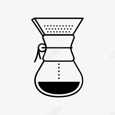 chemex厨房滴灌咖啡图标图标