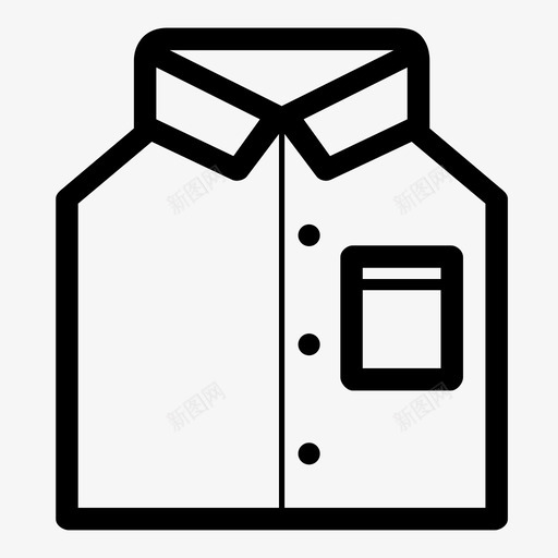 衬衫款式牛津图标svg_新图网 https://ixintu.com T恤 时装 服装 款式 牛津 男装 衬衫