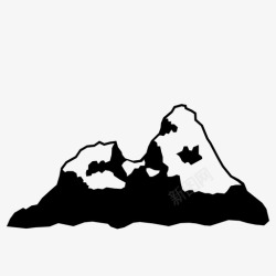 矿物岩石山重高海拔图标高清图片