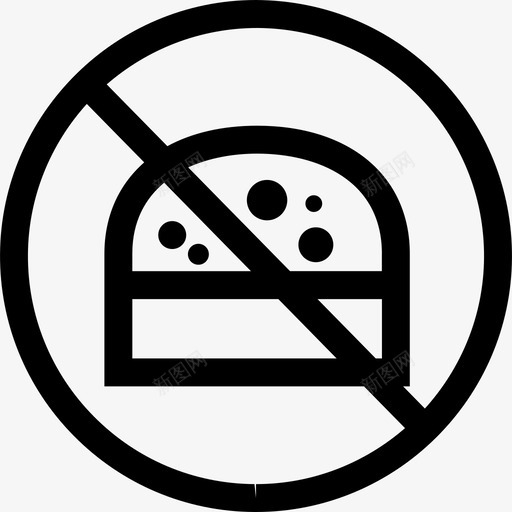 禁止体操运动员食品体操的汉堡标志图标svg_新图网 https://ixintu.com 体操的汉堡标志 禁止体操运动员 食品