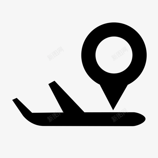 飞机位置旅行者运输图标svg_新图网 https://ixintu.com 地图标记 地图针 旅行者 轨道飞机 运输 飞机位置
