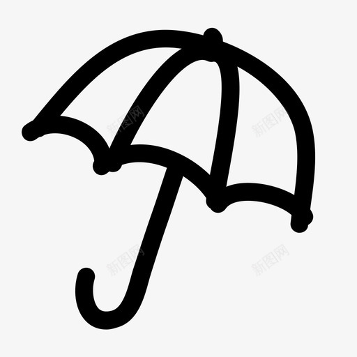 雨伞防风雨气象装备图标svg_新图网 https://ixintu.com wacom 安全 手绘 气象装备 简易 遮阳 防雨 防风雨 雨伞 雨具