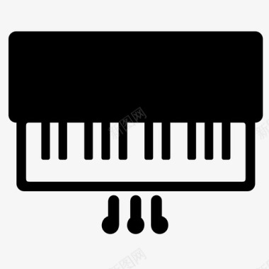 钢琴乐队音乐会图标图标