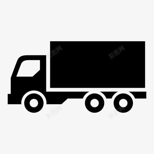 重型卡车重型运输方式图标svg_新图网 https://ixintu.com 厢式货车 底盘 旅行 枢轴式 运输方式 重型 重型卡车 黑色