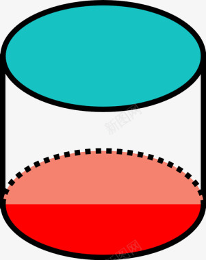 圆柱体形状对象图标图标