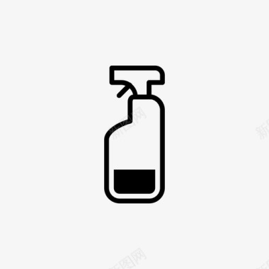 喷雾瓶清洁剂容器图标图标
