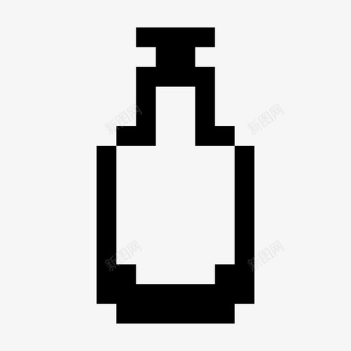 瓶子容器复古图标svg_新图网 https://ixintu.com 8位 位 位图 复古 容器 瓶子 空瓶 老派 饮料