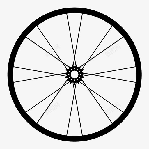 自行车车轮自行车汽车零件图标svg_新图网 https://ixintu.com 机器 汽车零件 自行车 自行车车轮 轮胎 轮辐