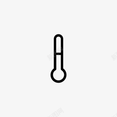 中温天气状况温度计图标图标