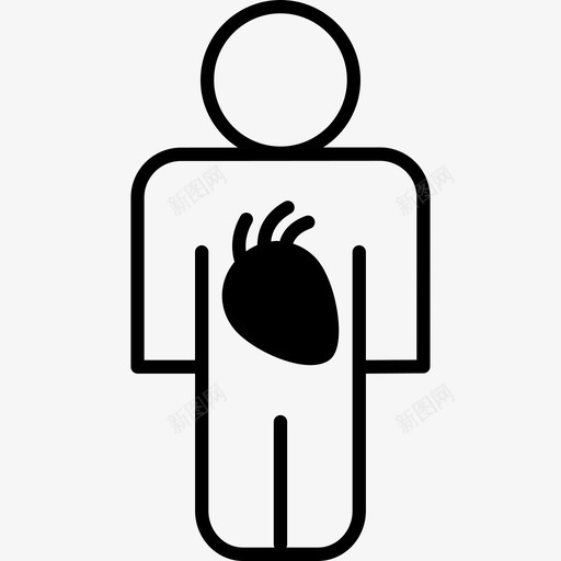 男性轮廓与心脏医学身体部位的形象图标svg_新图网 https://ixintu.com 医学 男性轮廓与心脏 身体部位的形象