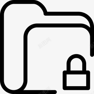 锁定文件夹挂锁隐私图标图标