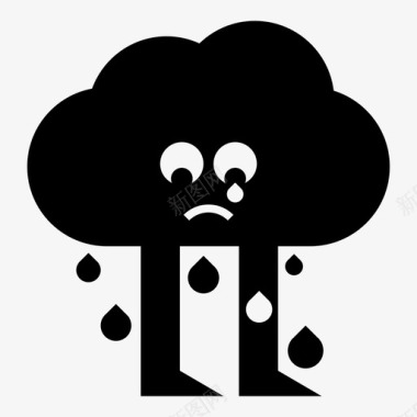 雨心情雨天气图标图标