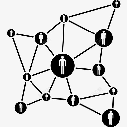 网络会议成员图标svg_新图网 https://ixintu.com 一对一 人员 会议 在线 成员 组织 网络 联网