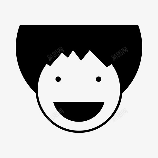 用户表情符号儿童图标svg_新图网 https://ixintu.com 儿童 化身 卡通脸 女孩 帐户 用户 男孩 表情 表情符号