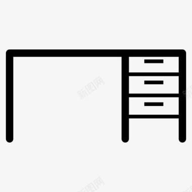 书桌抽屉办公室图标图标