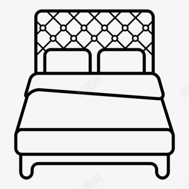 床枕头放松图标图标