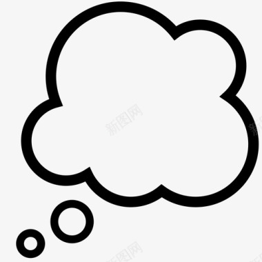 思想泡沫云概念图标图标