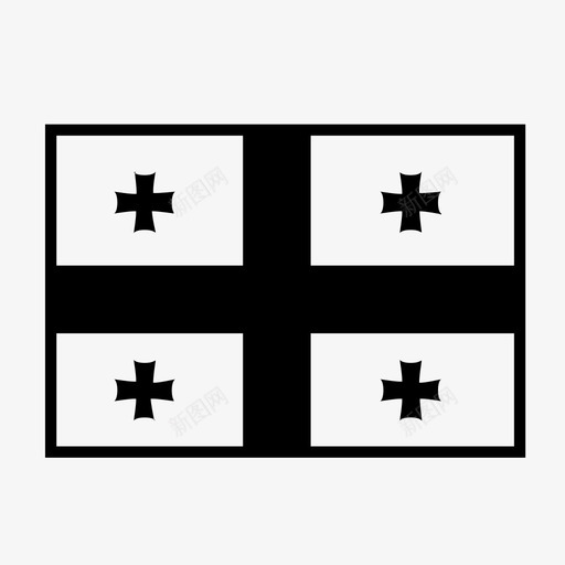 格鲁吉亚国旗旗帜图标svg_新图网 https://ixintu.com 旗帜 格鲁吉亚国旗