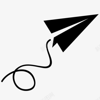 纸飞机电子邮件发送图标图标