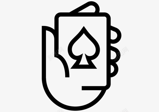 黑桃扑克牌魔术师握柄图标图标