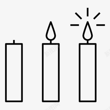 蜡烛蜡灯图标图标