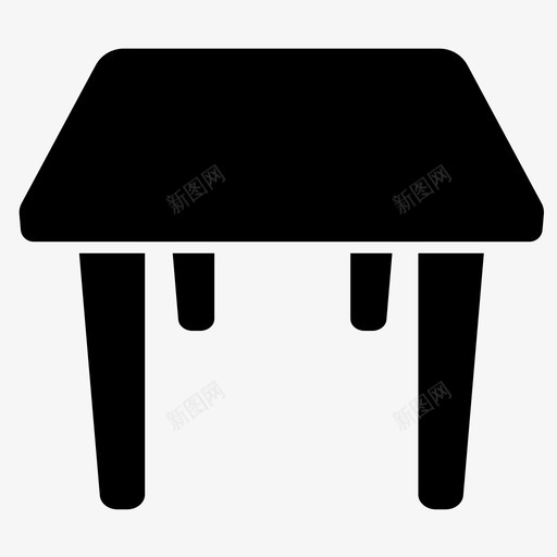 桌子小桌子边桌图标svg_新图网 https://ixintu.com 咖啡桌 客厅 家具 小桌子 桌子 边桌