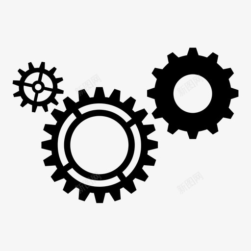 齿轮机器机械图标svg_新图网 https://ixintu.com 动力 方案 旋转 机器 机械 设置 轮辐 轮齿 首选项 齿轮