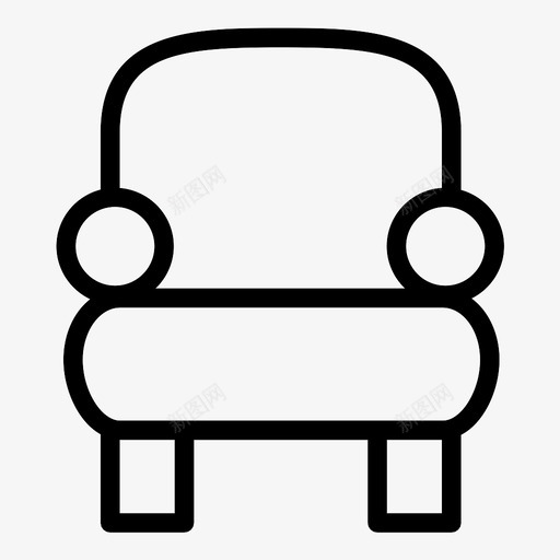 椅子坐椅座椅图标svg_新图网 https://ixintu.com 坐椅 家具 座椅 椅子 沙发 软垫椅 靠背