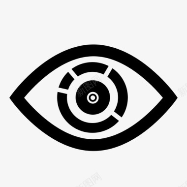 机器人眼视野视线图标图标