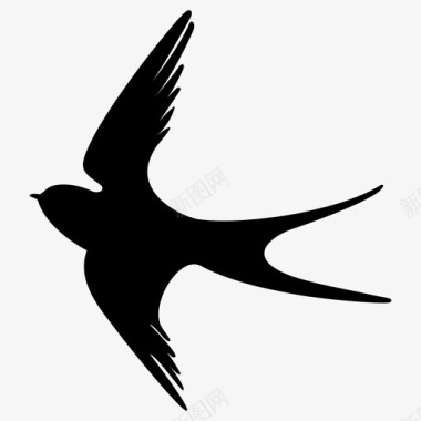 燕子敏捷自然图标图标