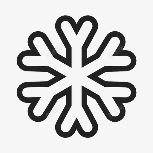 雪花天气下雪图标svg_新图网 https://ixintu.com 下雪 假日 冬天 冰冻 天气 寒冷天气 降雪 雪花