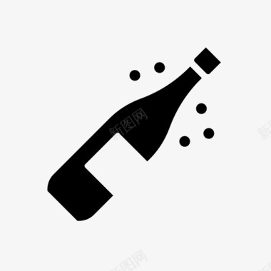 香槟普罗塞科葡萄酒图标图标