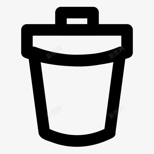 垃圾垃圾桶扔图标svg_新图网 https://ixintu.com 删除 回收 垃圾 垃圾桶 废纸篓 扔 移走 销毁