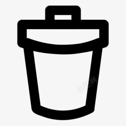扔纸篓垃圾垃圾桶扔图标高清图片