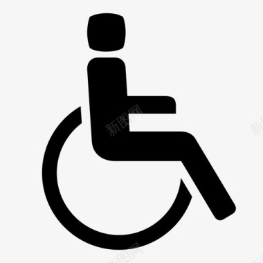 轮椅无障碍轮椅卫生间图标图标