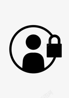 隐私锁定锁定用户图标图标