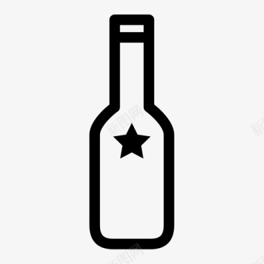瓶子容器烈酒图标图标