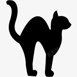 吓人的黑猫黑猫吓人10月31日图标高清图片