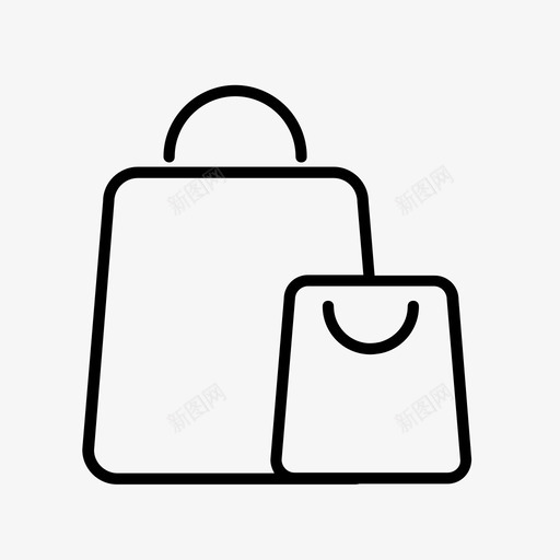 购物袋购物车礼品袋图标svg_新图网 https://ixintu.com 商店 礼品袋 购物 购物袋 购物车 零售