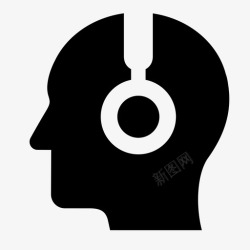 人视图树影耳机耳戴式耳机一体式耳机图标高清图片